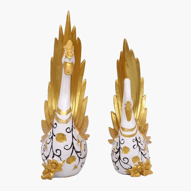 Celestial Swan Polyresin Showpiece - Set Of Two media 5