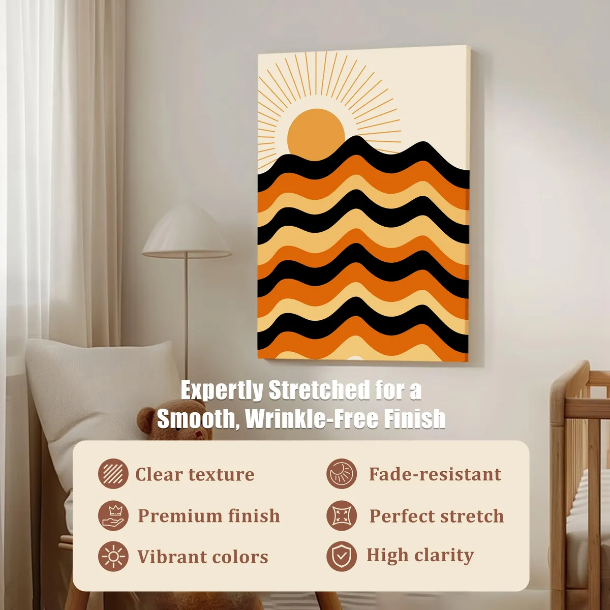 Sun-kissed Cotton Canvas Wall Painting media 5