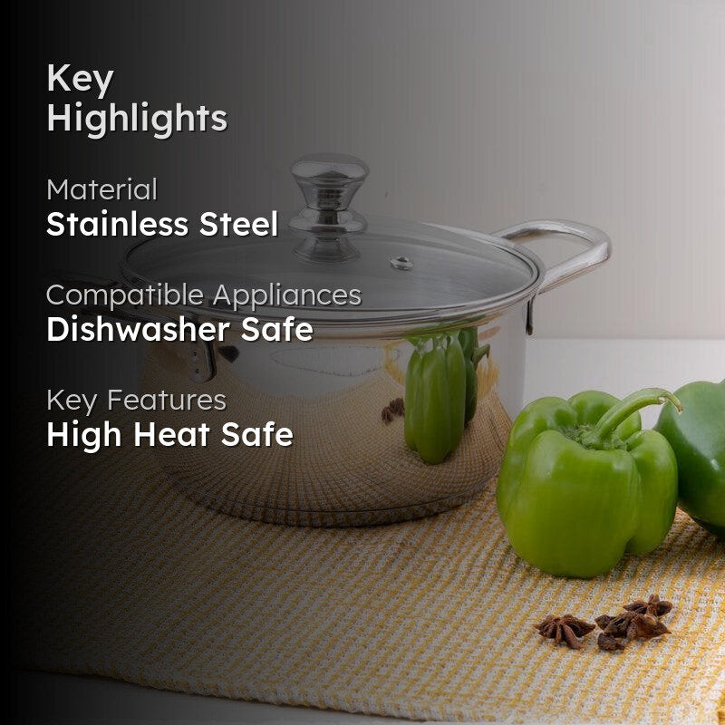 Edamame Cooking Pot With Lid - 4000 ML / 9 Inches media 2