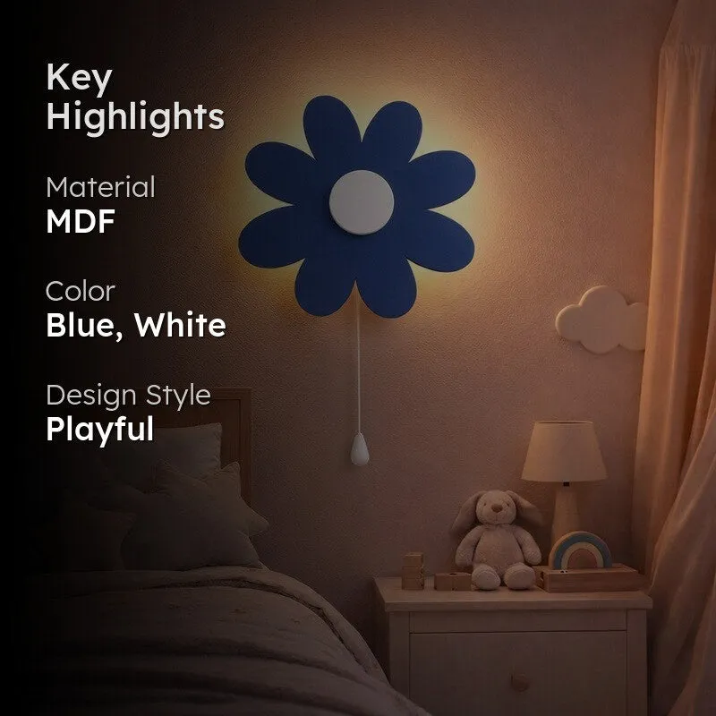 Lumiflora Battery Operated MDF Wall Lamp - Blue media 2