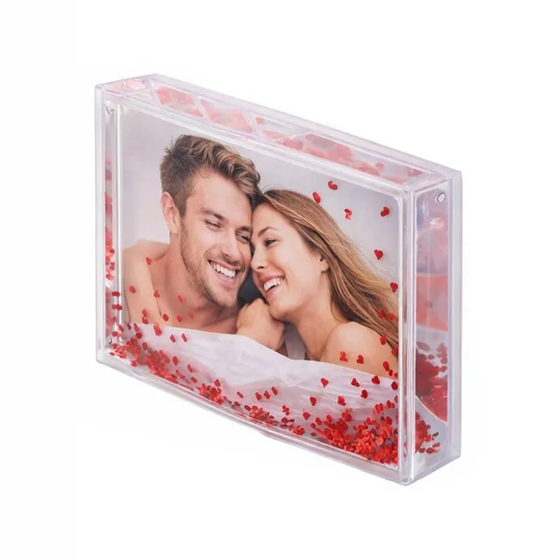 Love Story Glitter Acrylic Photo Frame - Red media 3