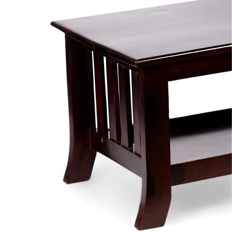 Bravon Sheesham Wooden Center Table - Dark Brown media 8