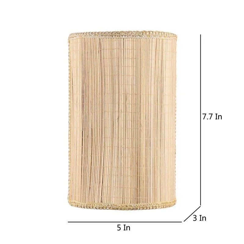 Hemisphere Bamboo Wall Lamp - Beige media 7