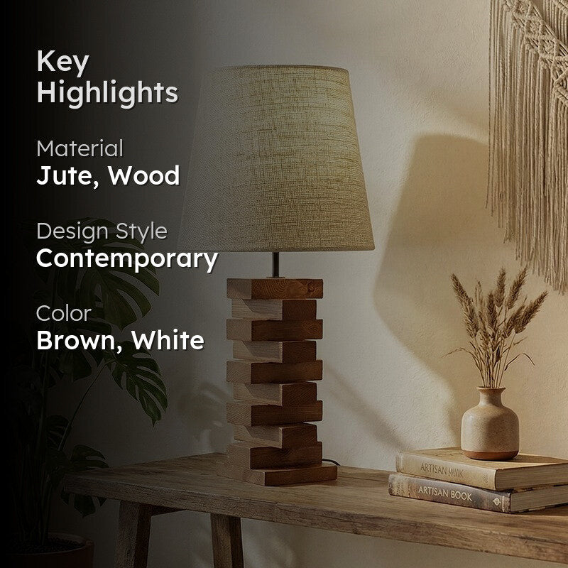 Iridessa Jute Table Lamp - Brown,White media 2