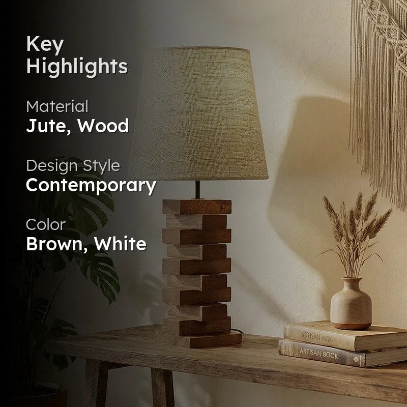 Iridessa Jute Table Lamp - Brown,White media 2