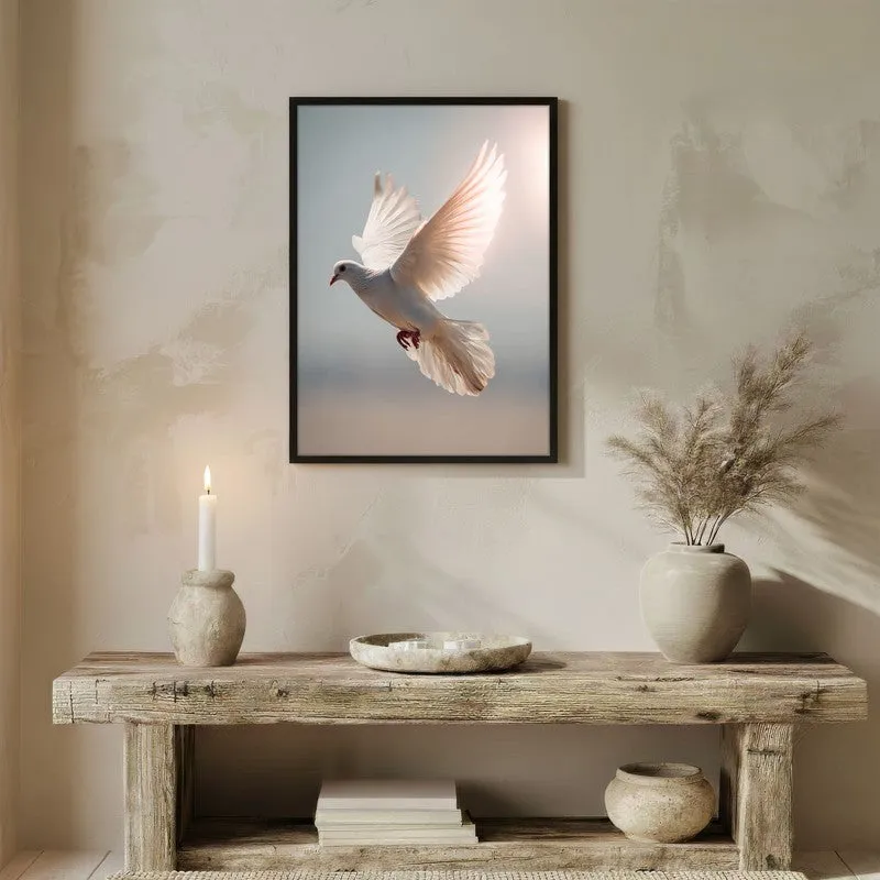 Wings of Peace Archival Paper Wall Painting With Black Frame media 3