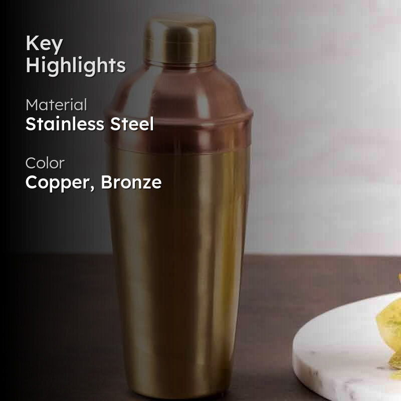 Dove Cocktail Shaker - Gold & Copper media 2
