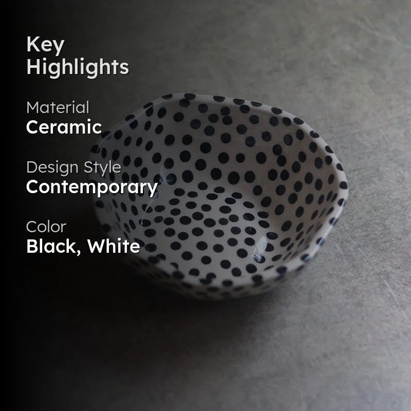 Otello Ceramic Snack Bowl (Black) - 200 mL media 2