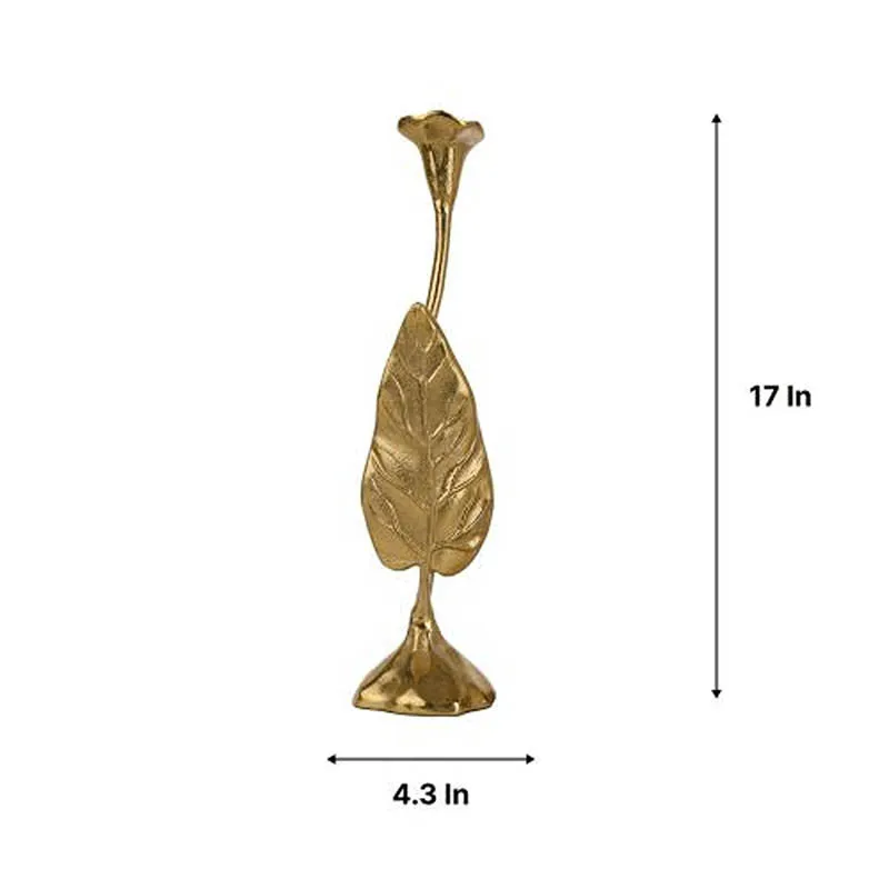 Joles Leaf Candle Holder (Gold) - Large media 6