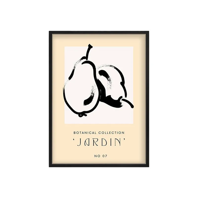 Pear Study Canvas Wall Painting With Black Frame media 3