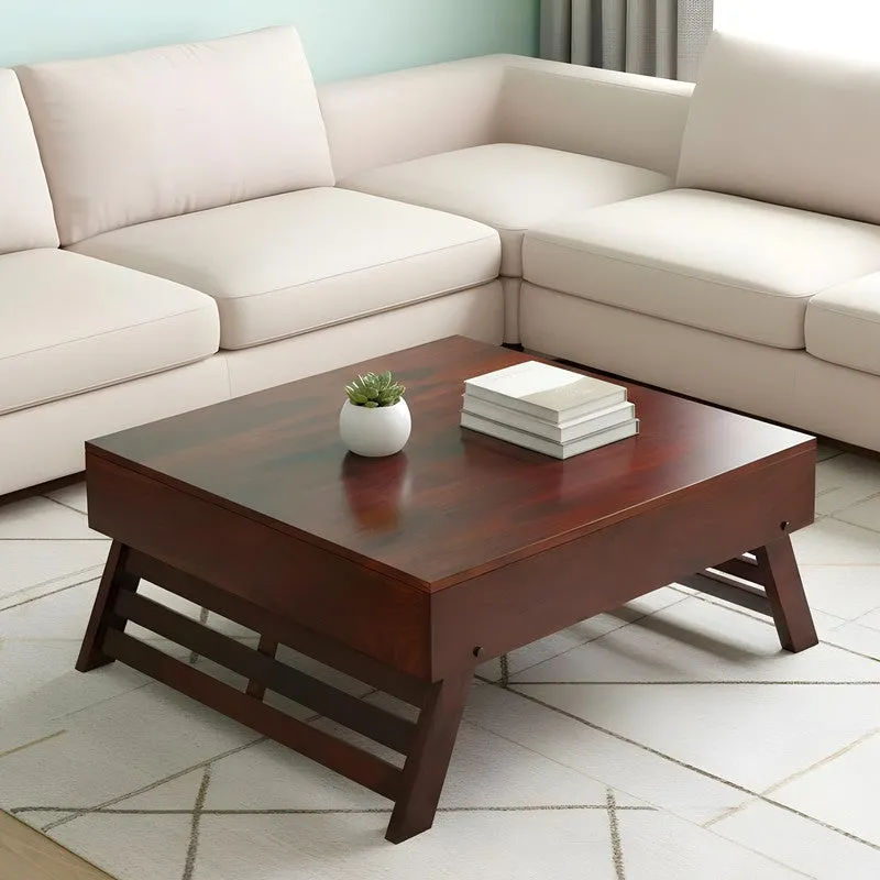 Servon Sheesham Wooden Center Table - Deep Brown media 3