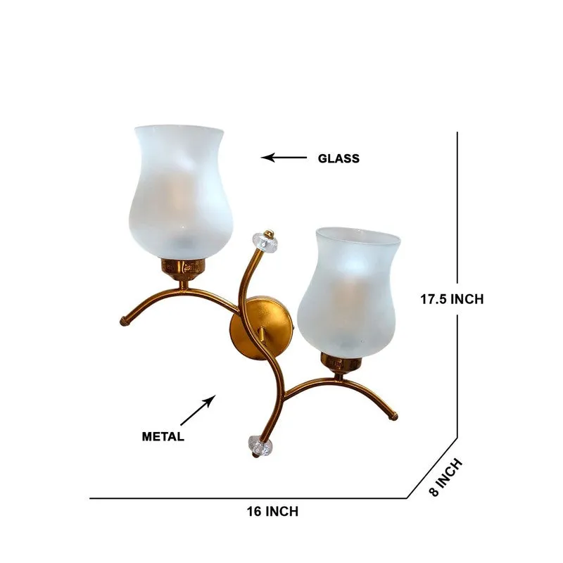 Aurelia Glow Twin Glass Wall Lamp - White media 7