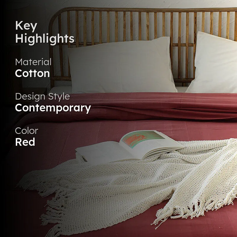 Hue Nest Cotton Duvet Cover - Red media 2