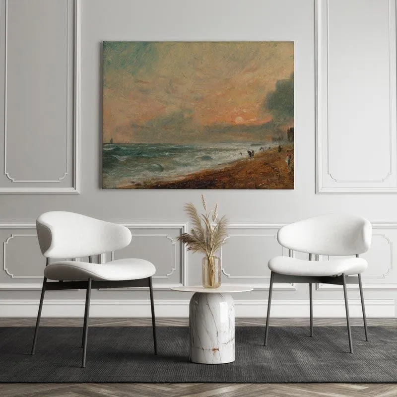Hove Beach Canvas Painting - John Constable - Gallery Wrap media 3