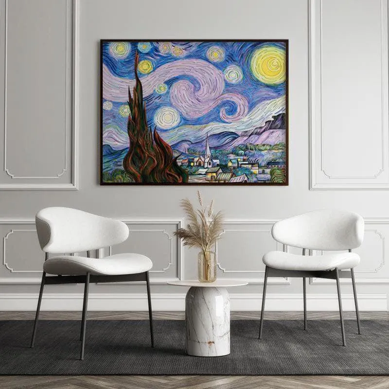 The Starry Night Remix II By Vincent Van Gogh - Black Frame media 5