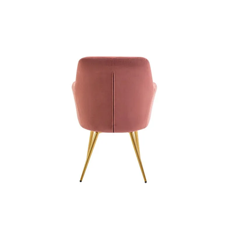 Livora Metal Accent Chair - Pink media 7