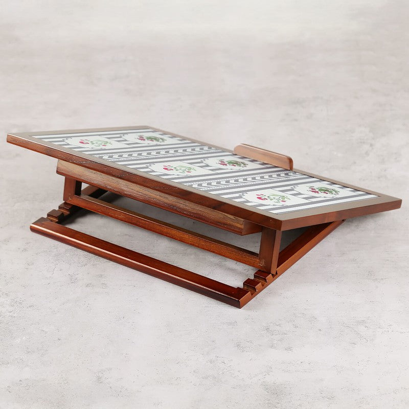 India Circus Teak Wood Spell Laptop Table media 5