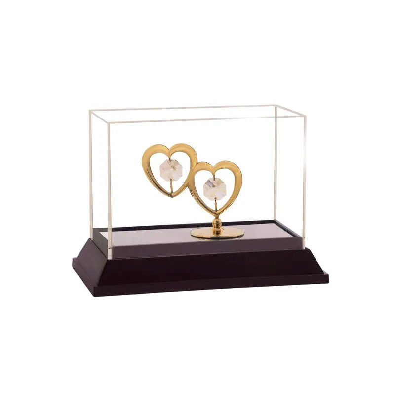 Twin Heart Accen 24K Gold Plated Mild Steel Showpiece media 4