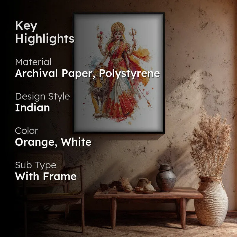 Auspicious Aura of Maa Durga Archival Paper Wall Art media 2