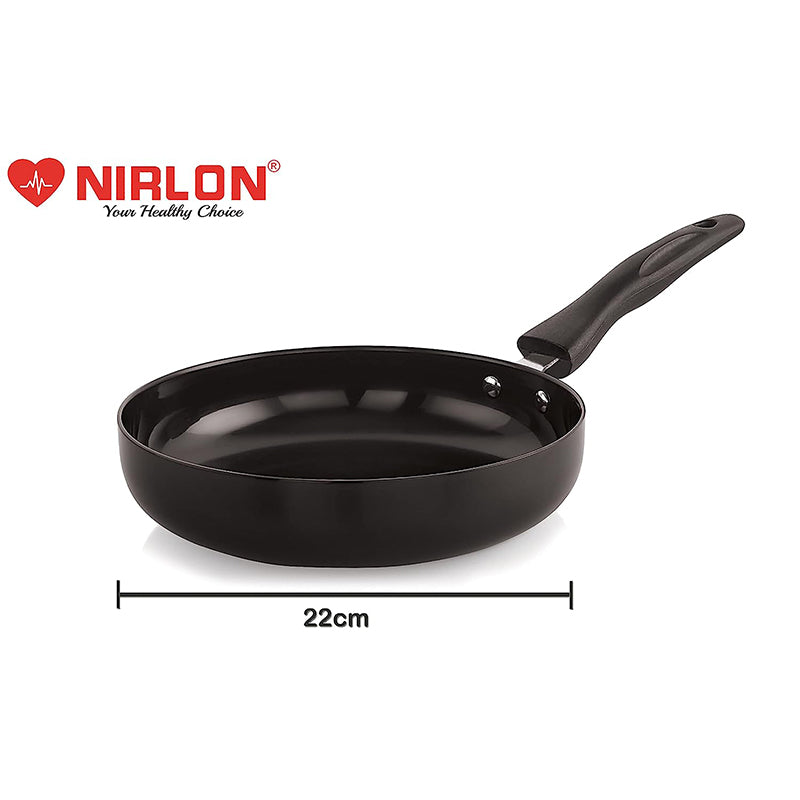 Nirlon Hard Anodized Frying Pan With Lid - 1100 ML/9 Inches media 5