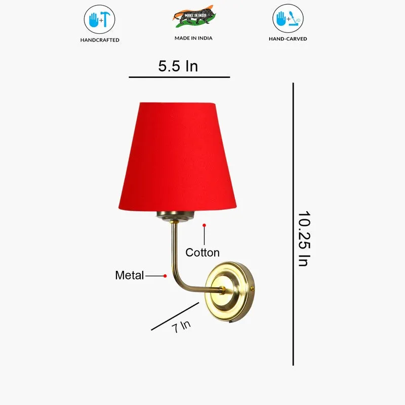 Lumoire Cone Metal Wall Lamp - Gold,Red media 8
