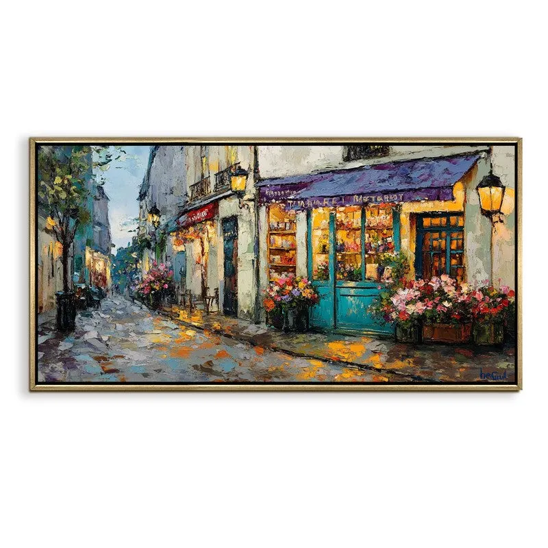 Petal Pavement Canvas Wall Painting With Frame media 3