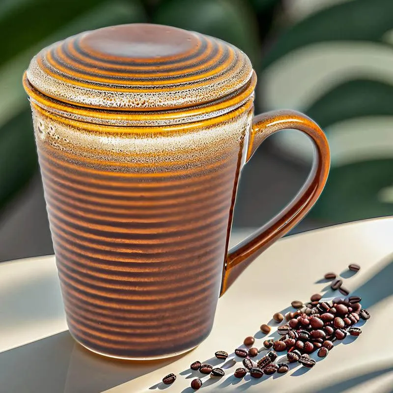 Vriksha Ceramic Mug With Infuser - 250 ML media 1