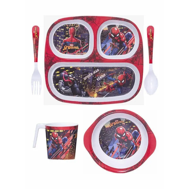 Servewell Spiderman Call Kids Dining Set - Five Piece Set media 3