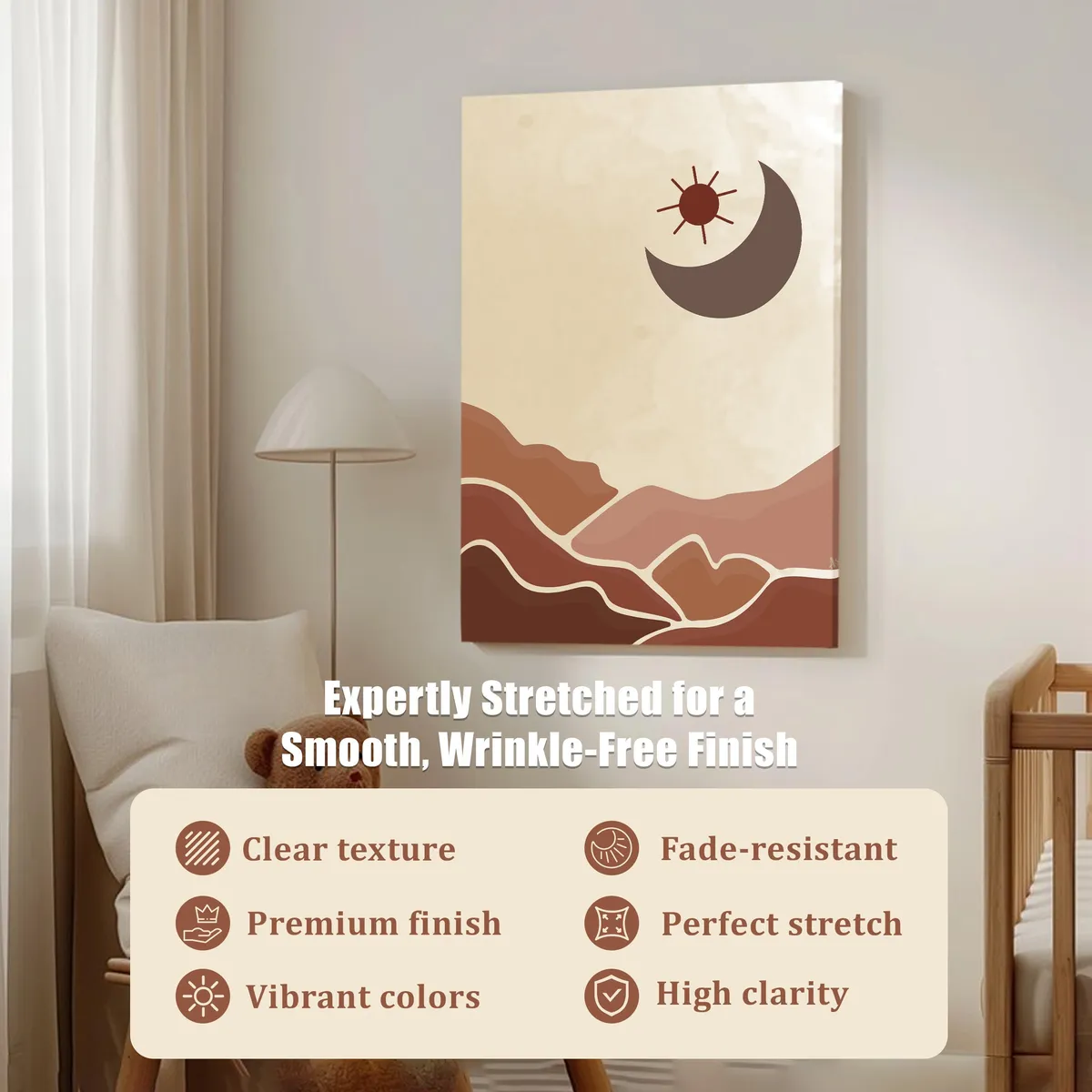 Desert Bloom Cotton Canvas Wall Painting media 5