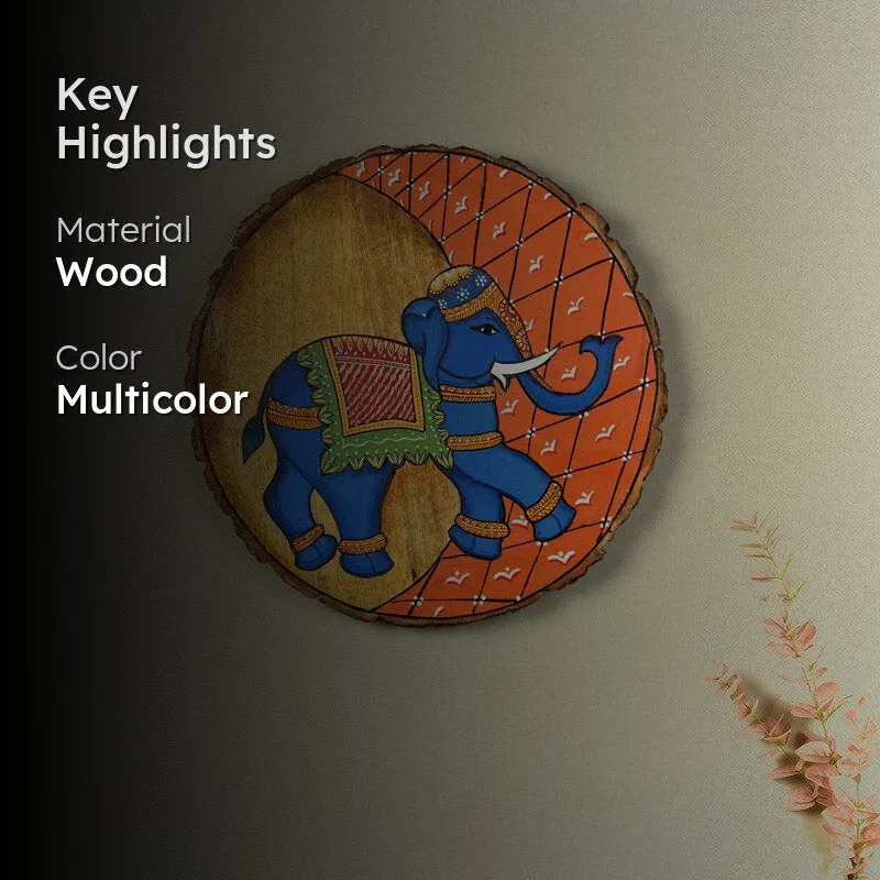 Neel Gajaraj Pichwai Handpainted Wall Plate media 2