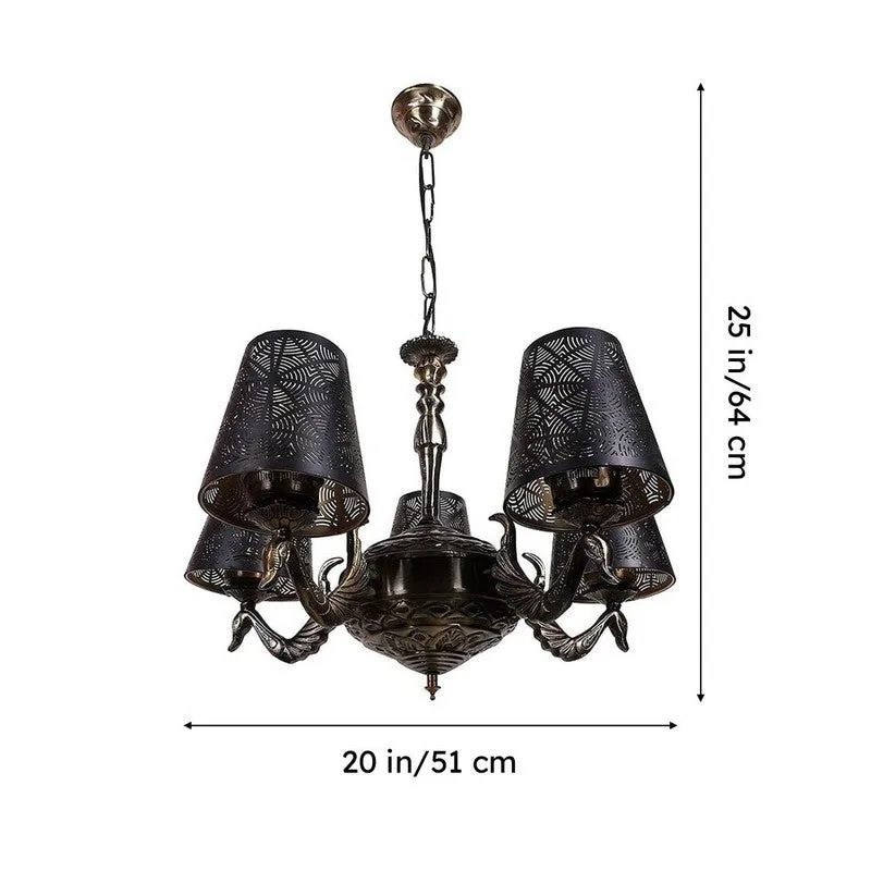 Ceiling lamp with dimension markers showing height and width