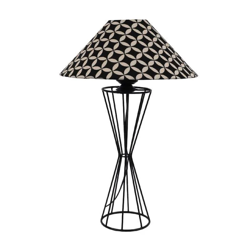 Tatania Briar Fabric Table Lamp - Black,White media 4