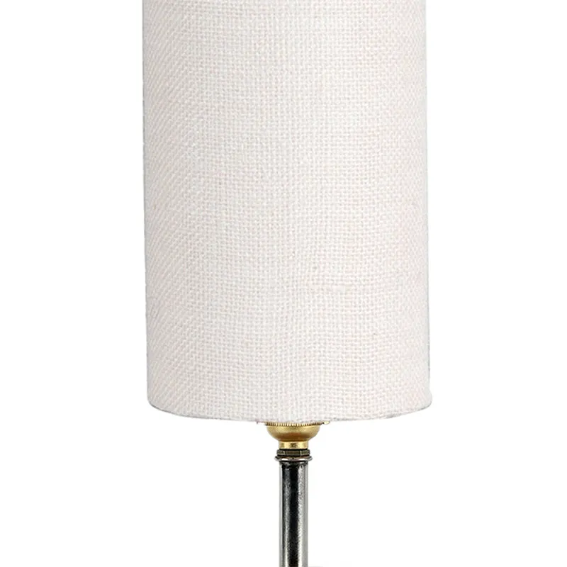 Hisha Wooden Table Lamp With Jute Shade - White,Brown media 3