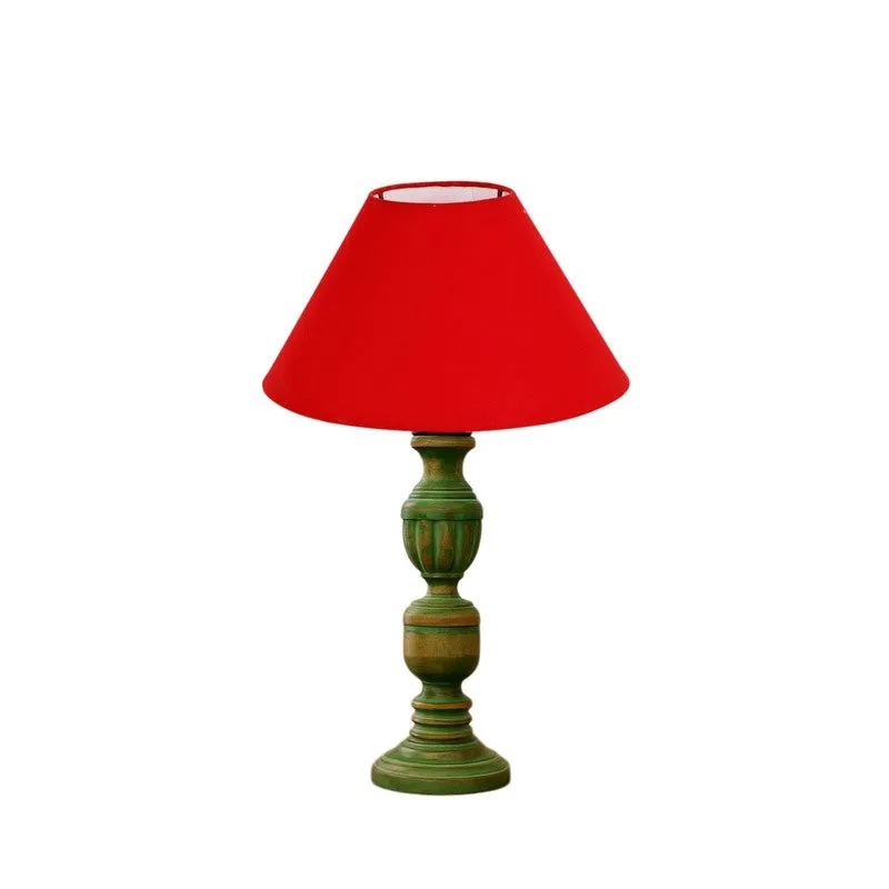 Arvello Elora Wooden Table Lamp - Red media 5