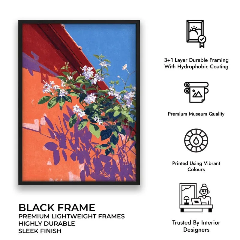 Azure Blush Canvas Wall Painting - Black Frame media 9