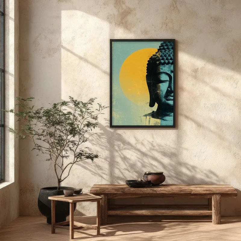 Buddha In Golden Aura III Archival Paper Wall Painting With Black Frame media 5