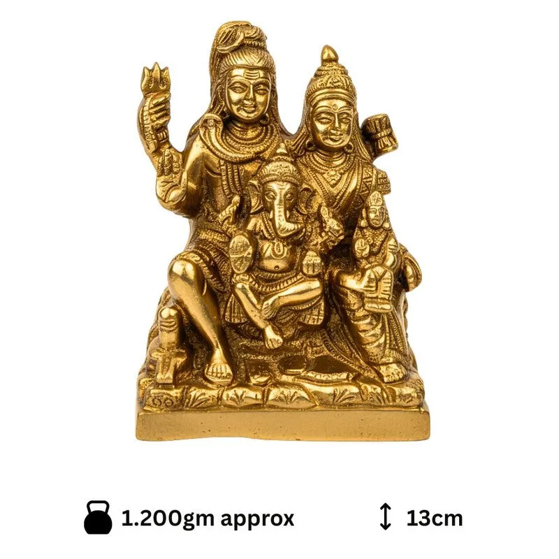 Shivapariwar Brass Showpiece - Gold media 7