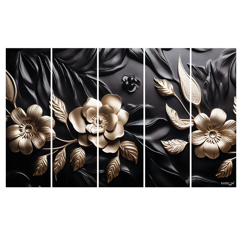 Flora Obsidia II Canvas Wall Art - Set Of Five media 4
