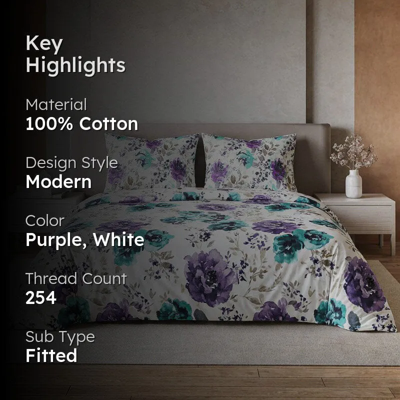 Meda Peony Cotton Bedsheet -254 TC media 2