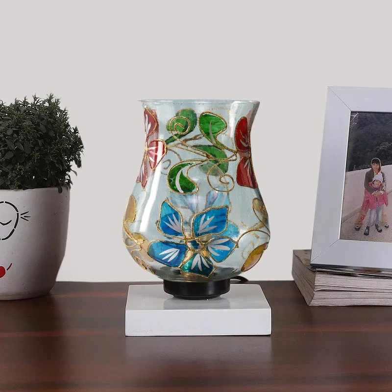 Auralix Mosaic Glass Table Lamp With Wooden Base - Multicolor media 4