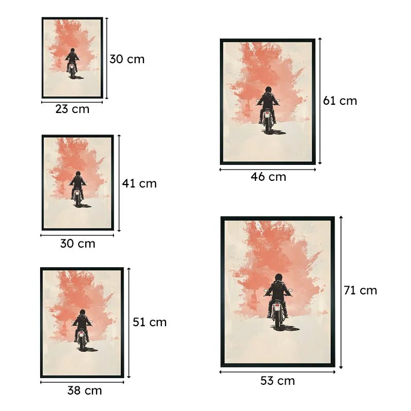 Rider Silhouette Wall Art With Resin Frame media 8