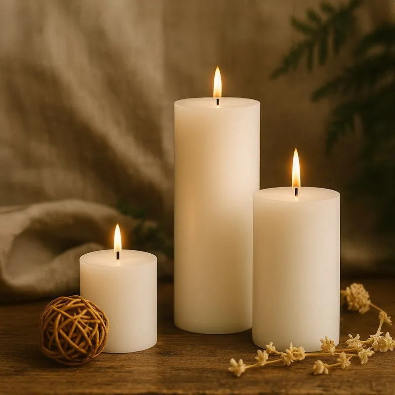 PureBloom Natural Aroma Candle (White) - Set Of Three media 3