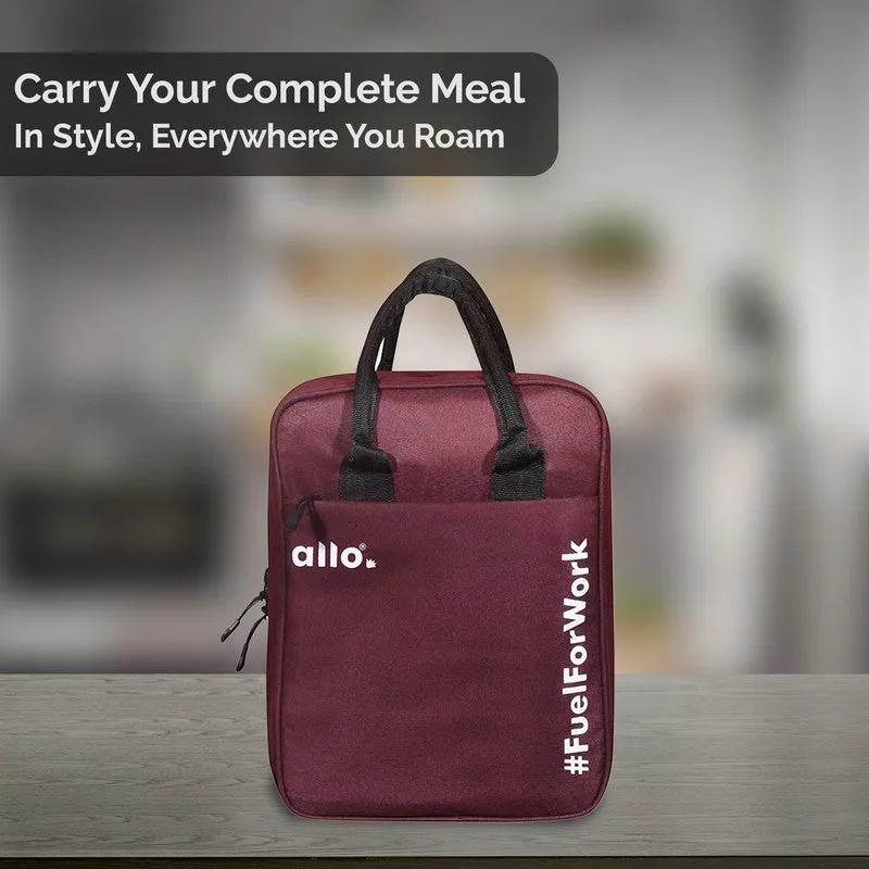 Unira Polyester Lunch Bag - Maroon media 7