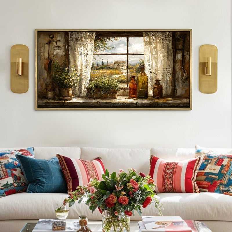 Serene Cottage Outlook Glow Wall Art