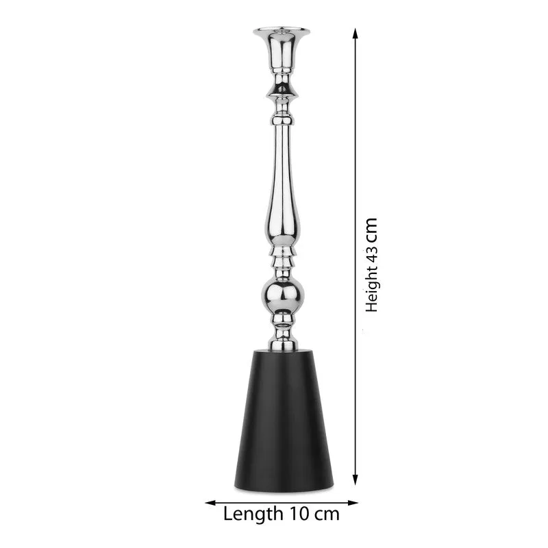 NoirGild Spire Candle Holders (Silver) - Set Of Two media 7