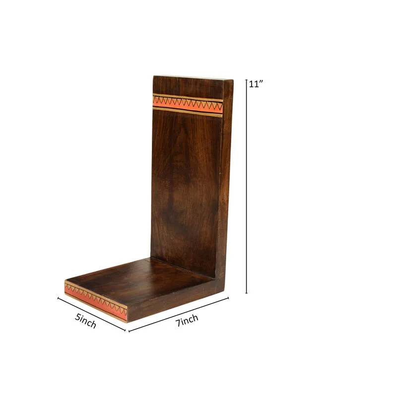 Parvari Wooden Wall Shelf With Ceramic Planter - Set of Two media 7