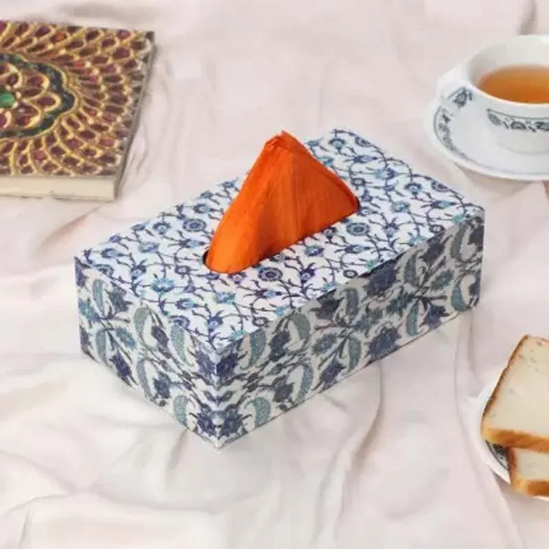 Indigo Florets Tissue Box media 1