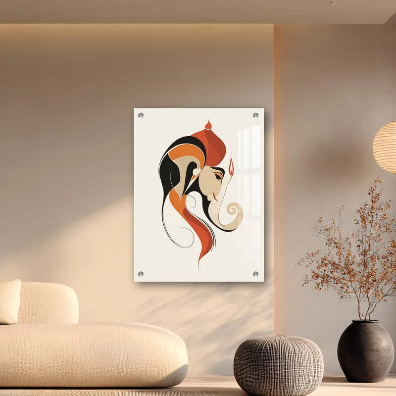 Divine Ganpati Presence Acrylic Wall Art media 5