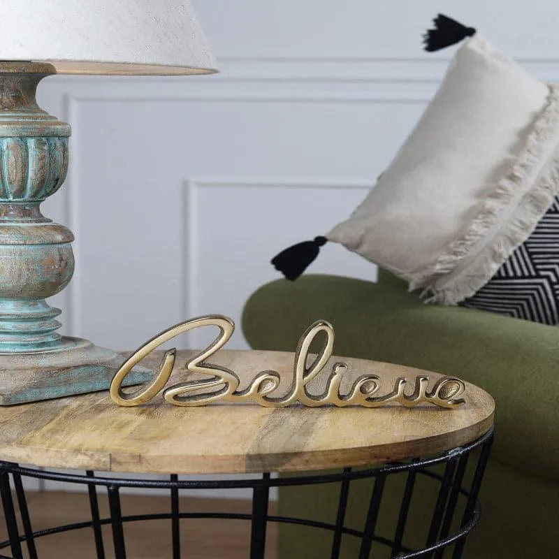 Believe Loop Typography  Showpiece - Gold media 3