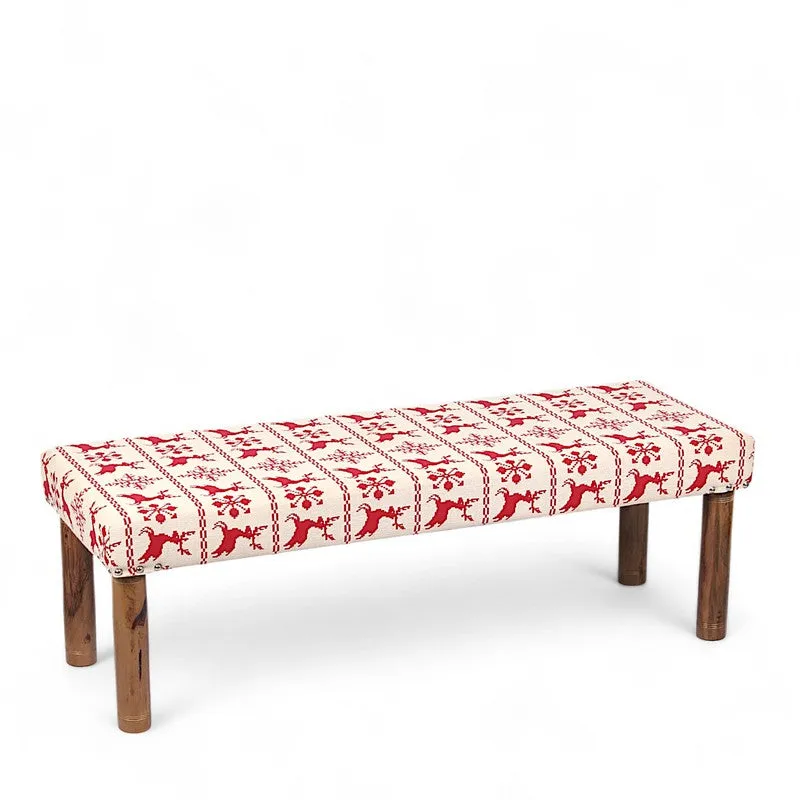 Bovex Sheesham Wooden Bench - Beige media 4